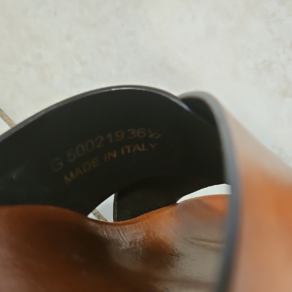 Saint Laurent Brown Leather Sandals - Picture 3 of 7